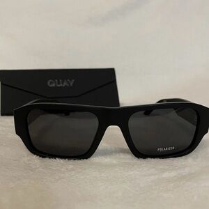 QUAY Night Cap Mens Polarized Matte Black Sunglasses